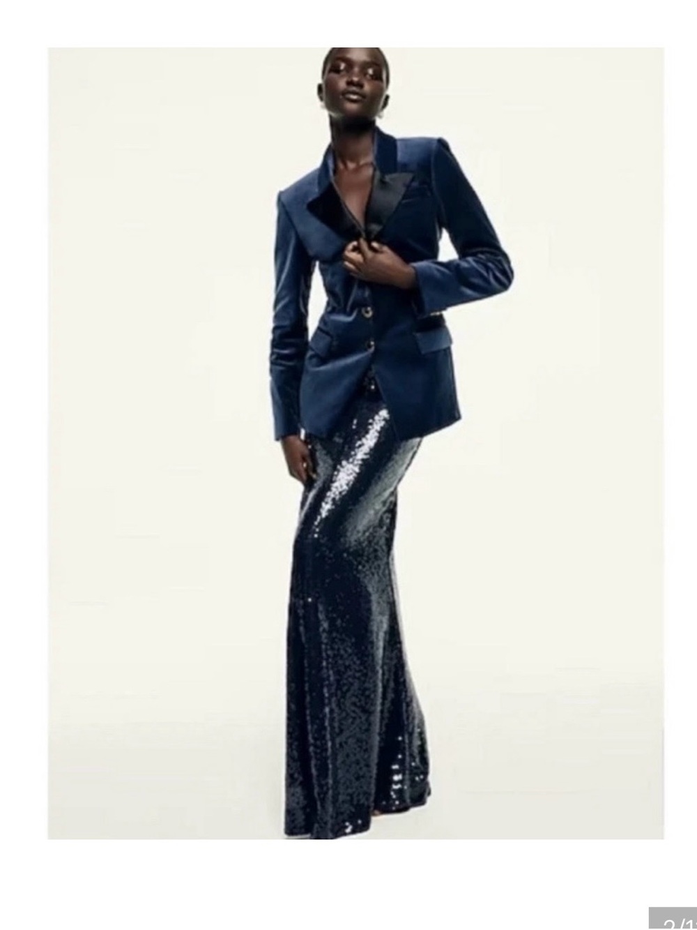 J. Crew Navy Sequin Maxi Skirt